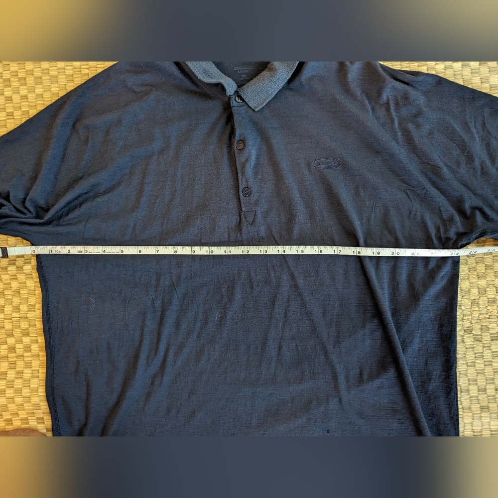 Icebreaker Merino Wool Polo Navy Blue Men's Size XXL - Picture 4 of 6
